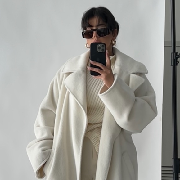 EAVES White Wool Coat - Picture 4 of 5